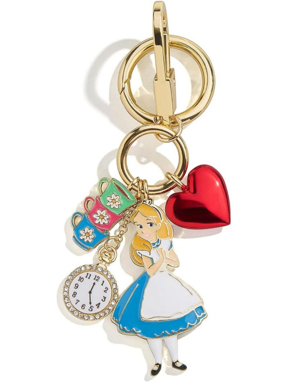 Charming Disney Duo Bag Charm with Ring & Lobster Clasp - Perfect for